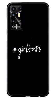 Like a Girl Boss Mobile Back Case for Tecno Pova 2 (Design - 234)