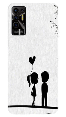 Apple Logo Mobile Back Case for Tecno Pova 2 (Design - 251)