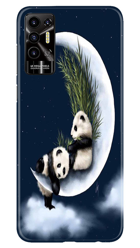Panda Bear Mobile Back Case for Tecno Pova 2 (Design - 279)