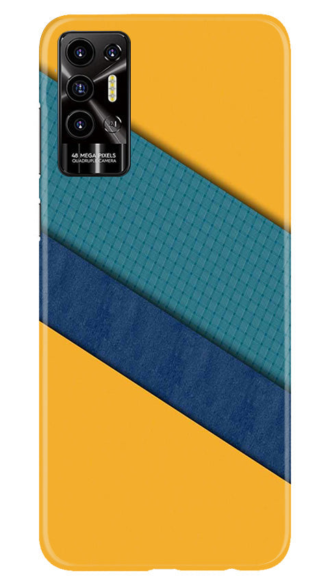 Diagonal Pattern Mobile Back Case for Tecno Pova 2 (Design - 329)