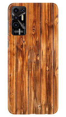 Wooden Texture Mobile Back Case for Tecno Pova 2 (Design - 335)