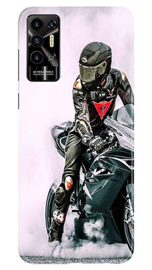 Biker Mobile Back Case for Tecno Pova 2 (Design - 342)