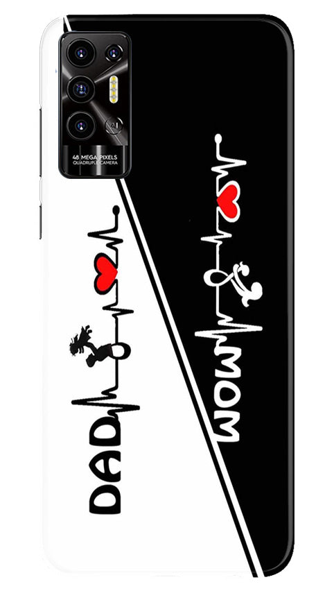 Love Mom Dad Mobile Back Case for Tecno Pova 2 (Design - 344)