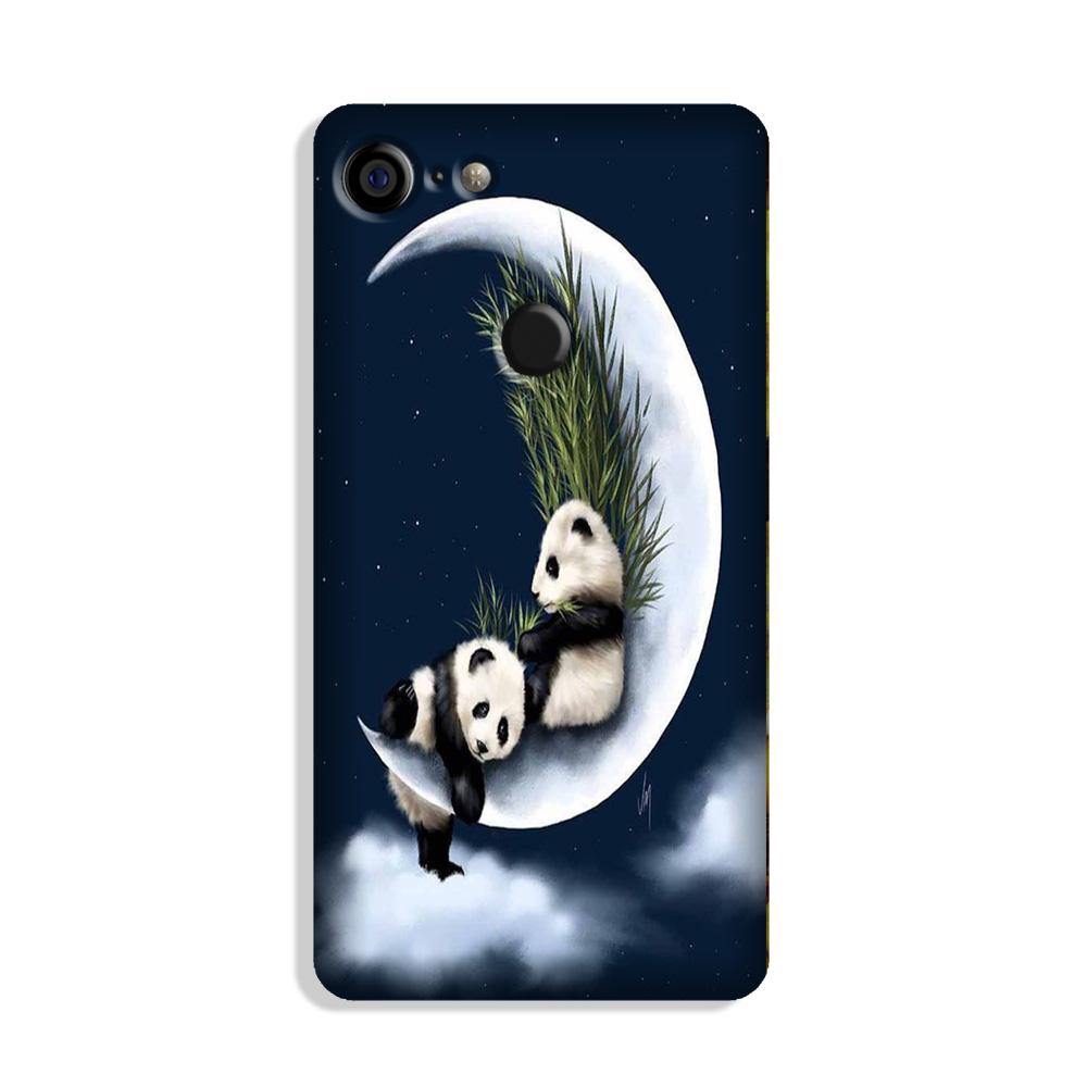 Panda Moon Mobile Back Case for Google Pixel 3 (Design - 318)