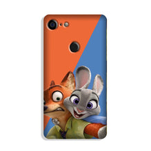 Cartoon Mobile Back Case for Google Pixel 3 (Design - 346)