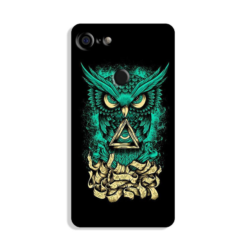Owl Mobile Back Case for Google Pixel 3 (Design - 358)