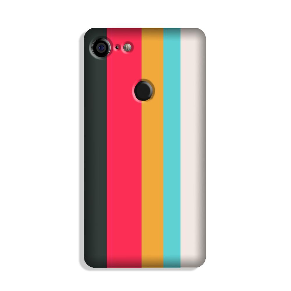 Color Pattern Mobile Back Case for Google Pixel 3 (Design - 369)