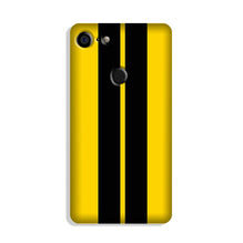 Black Yellow Pattern Mobile Back Case for Google Pixel 3 Xl (Design - 377)