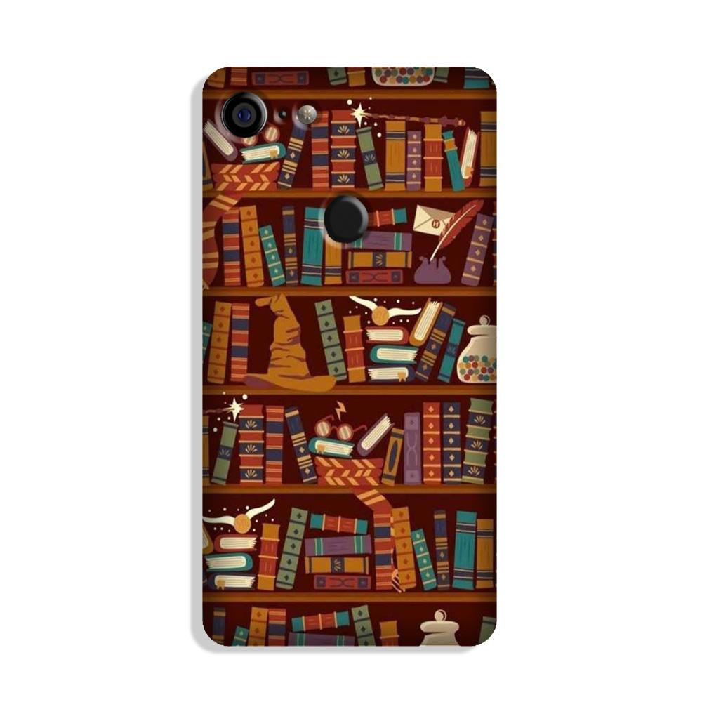 Book Shelf Mobile Back Case for Google Pixel 3 (Design - 390)
