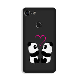 Panda Love Mobile Back Case for Google Pixel 3 Xl (Design - 398)