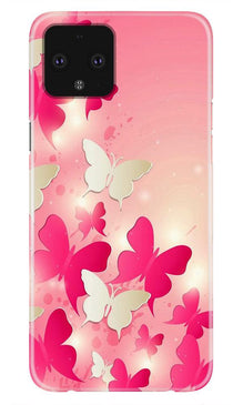 White Pick Butterflies Case for Google Pixel 4