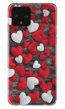 Red White Hearts Case for Google Pixel 4(Design - 105)