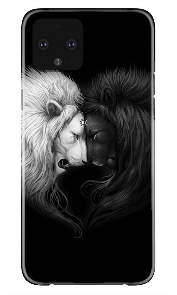 Dark White Lion Case for Google Pixel 4 XL(Design - 140)