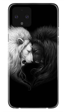 Dark White Lion Mobile Back Case for Google Pixel 4 XL  (Design - 140)
