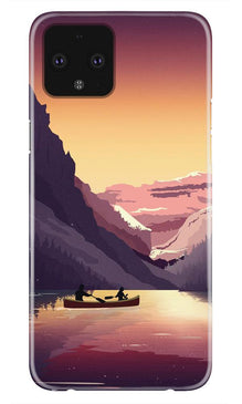 Mountains Boat Mobile Back Case for Google Pixel 4 XL (Design - 181)