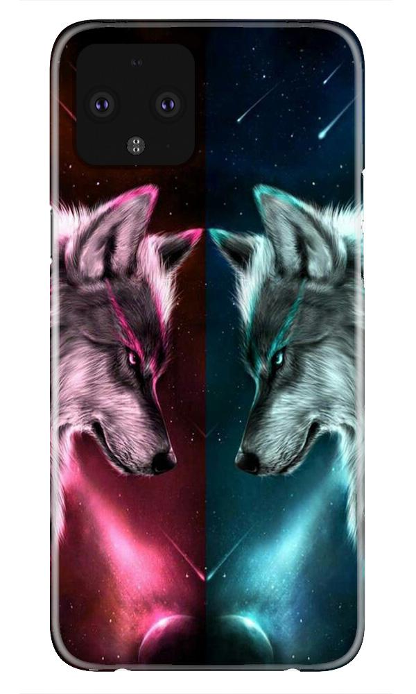 Wolf fight Case for Google Pixel 4 (Design No. 221)