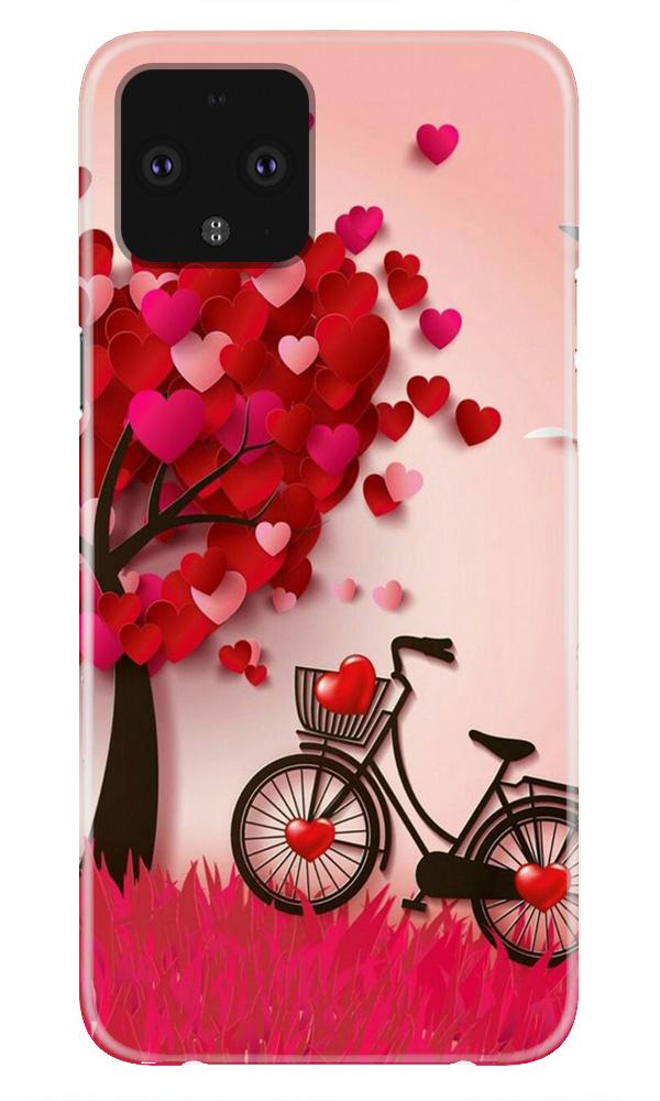 Red Heart Cycle Case for Google Pixel 4 (Design No. 222)