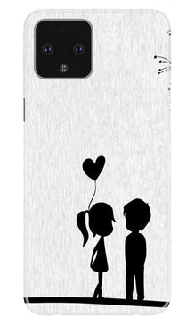 Cute Kid Couple Mobile Back Case for Google Pixel 4 XL (Design - 283)