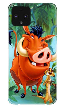 Timon and Pumbaa Mobile Back Case for Google Pixel 4 (Design - 305)