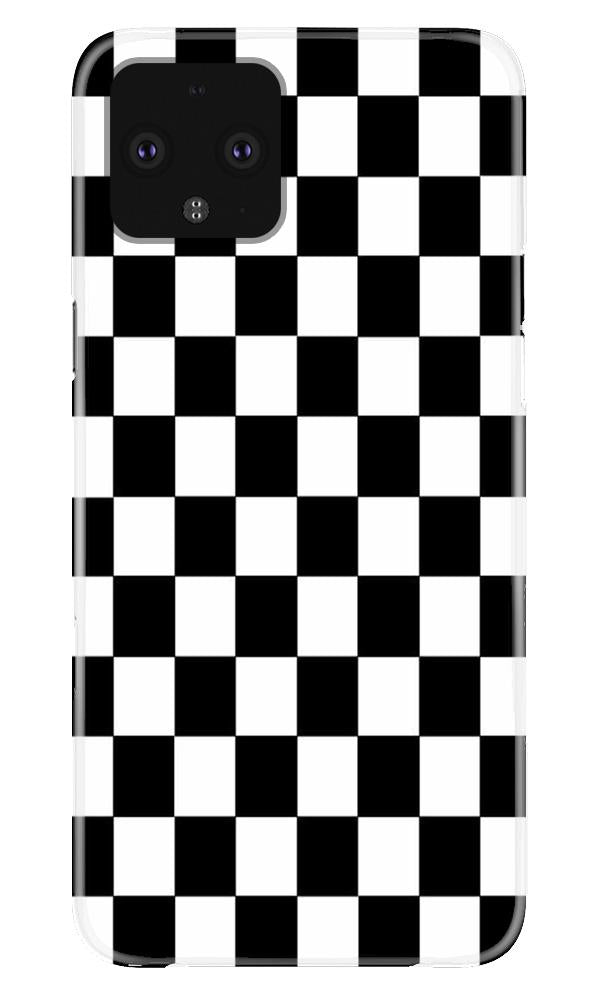 Black White Boxes Mobile Back Case for Google Pixel 4 (Design - 372)
