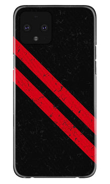 Black Red Pattern Mobile Back Case for Google Pixel 4 (Design - 373)