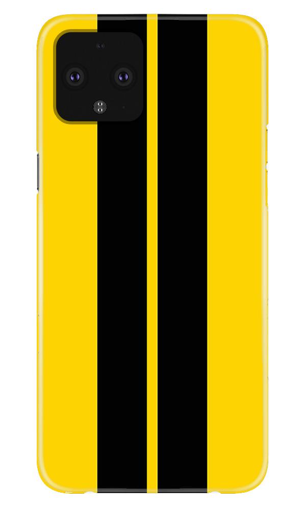 Black Yellow Pattern Mobile Back Case for Google Pixel 4 (Design - 377)