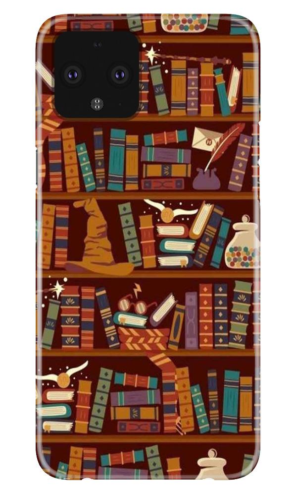 Book Shelf Mobile Back Case for Google Pixel 4 (Design - 390)