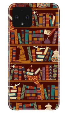 Book Shelf Mobile Back Case for Google Pixel 4 (Design - 390)