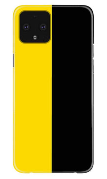 Black Yellow Pattern Mobile Back Case for Google Pixel 4 (Design - 397)