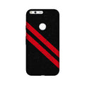 Black Red Pattern Mobile Back Case for Google Pixel (Design - 373)