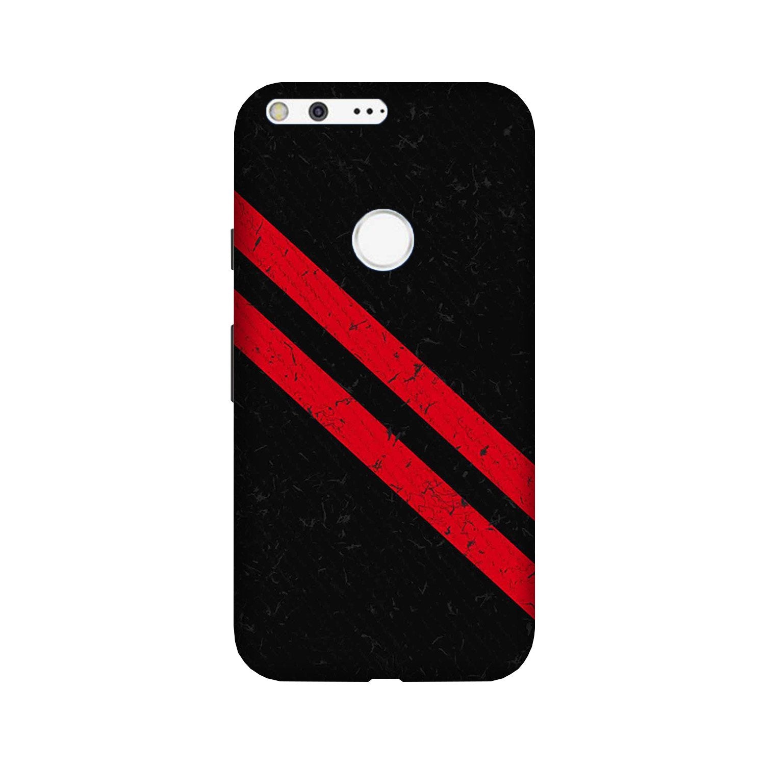 Black Red Pattern Mobile Back Case for Google Pixel XL (Design - 373)