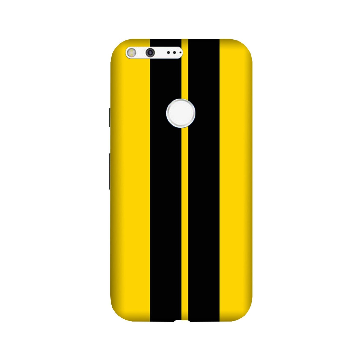 Black Yellow Pattern Mobile Back Case for Google Pixel XL (Design - 377)