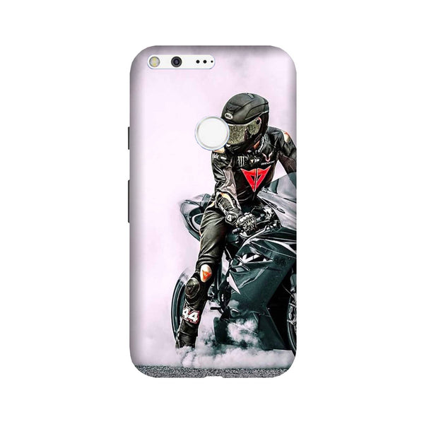 Biker Mobile Back Case for Google Pixel (Design - 383)