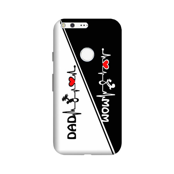 Love Mom Dad Mobile Back Case for Google Pixel (Design - 385)