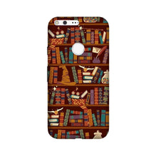 Book Shelf Mobile Back Case for Google Pixel (Design - 390)