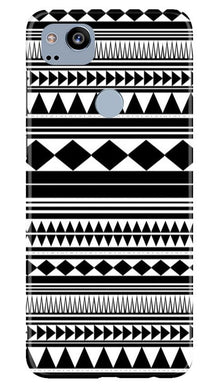 Black white Pattern Mobile Back Case for Google Pixel 2 (Design - 5)
