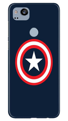 Captain America Mobile Back Case for Google Pixel 2 (Design - 42)