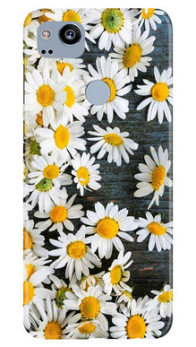 White flowers2 Mobile Back Case for Google Pixel 2 (Design - 62)