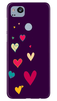 Purple Background Mobile Back Case for Google Pixel 2  (Design - 107)