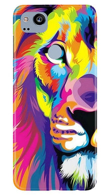 Colorful Lion Mobile Back Case for Google Pixel 2  (Design - 110)