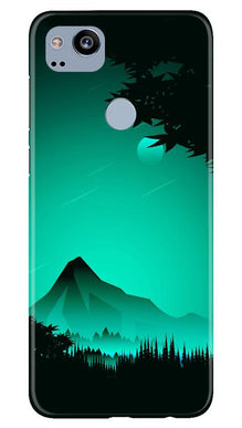 Moon Mountain Mobile Back Case for Google Pixel 2 (Design - 204)