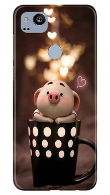Cute Bunny Mobile Back Case for Google Pixel 2 (Design - 213)