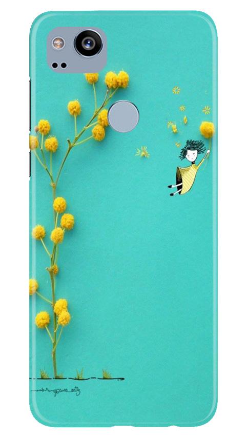Flowers Girl Case for Google Pixel 2 (Design No. 216)
