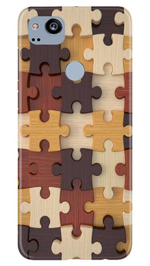 Puzzle Pattern Mobile Back Case for Google Pixel 2 (Design - 217)