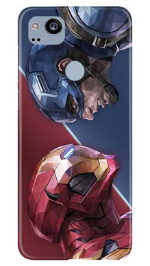 Ironman Captain America Mobile Back Case for Google Pixel 2 (Design - 245)