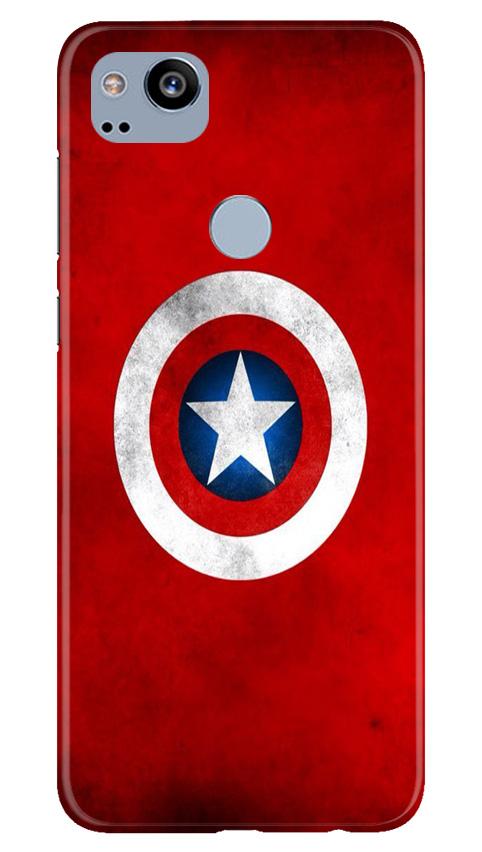 Captain America Case for Google Pixel 2 (Design No. 249)