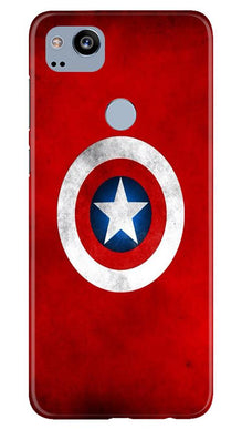 Captain America Mobile Back Case for Google Pixel 2 (Design - 249)