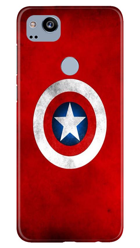 Captain America Case for Google Pixel 2 (Design No. 249)