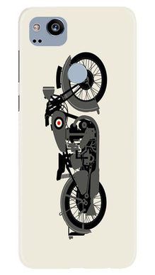 MotorCycle Mobile Back Case for Google Pixel 2 (Design - 259)