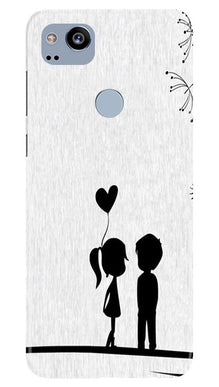 Cute Kid Couple Mobile Back Case for Google Pixel 2 (Design - 283)